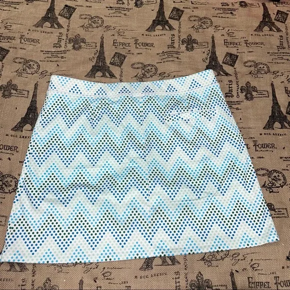 Puma Sportlife Style Dry Cell Blue/Green/White Dots Print Tennis Skort Size L - Picture 5 of 11